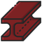 Red Metal Beam Icon